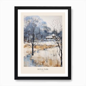 Winter City Park Poster Royal Park Kyoto 3 Art Print