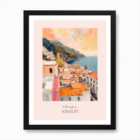 Mornings In Amalfi Rooftops Morning Skyline 4 Art Print