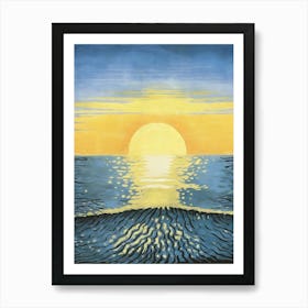 Sunset Over The Ocean 76 Art Print