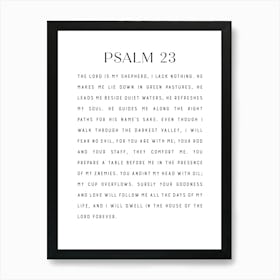 Psalm 23 Printable, The Lord Is My Shepherd, Bible Verse Print, Digital Download, Scripture Wall Art, Typography Decor, Christian Gift Poster