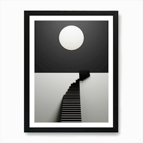 Minimal Stairway To the moon Art Print