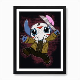 Ohana Jason - Stitch Halloween Art Print