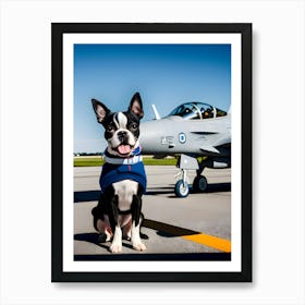 Boston Terrier-Reimagined 48 Art Print