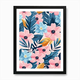 Seamless Floral Pattern 4 Art Print