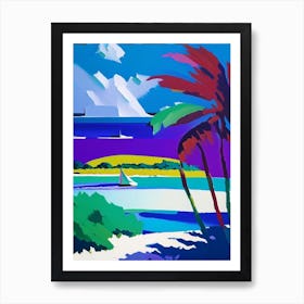 Great Exuma Bahamas Colourful Painting Tropical Destination Art Print