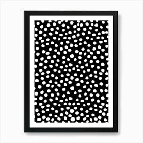 Black And White Animal Print Dots Art Print