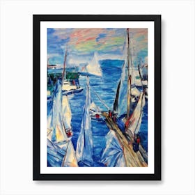 Port Of Suva Fiji Abstract Block 1 harbour Art Print