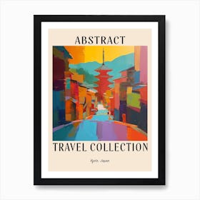 Abstract Travel Collection Poster Kyoto Japan 3 Art Print