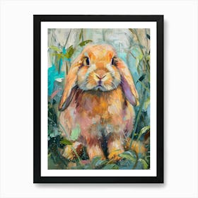 Holland Lop Rabbit Painting 3 Art Print