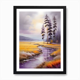 River And Trees Art Print