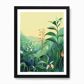 Boho Wildflower Painting Solomons Seal 3 Art Print