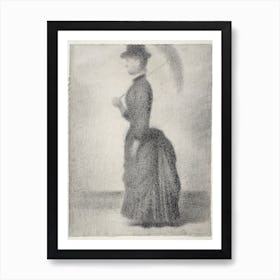 Woman Walking With A Parasol, Georges Seurat Art Print