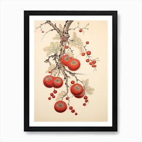 Ume Japanese Plum 2 Vintage Japanese Botanical Art Print