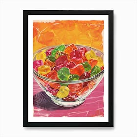 Winegums Candy Sweets Retro Advertisement Style 1 Art Print