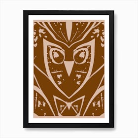 Abstract Owl Two Rich Latte Art Print