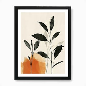 Chinese Evergreen Plant Minimalist Illustration 5 Art Print