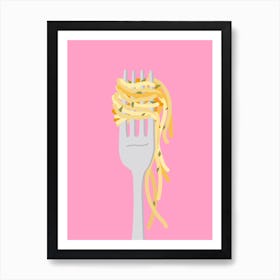 Spaghetti Fork Pasta Art Print Art Print