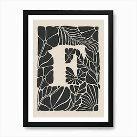 Botanical Letter F No 0746 Art Print