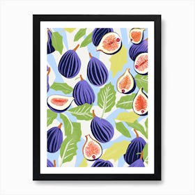 Figs Fruit Summer Illustration 1 Art Print