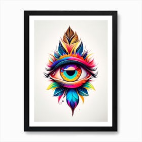 Consciousness, Symbol, Third Eye Tattoo 1 Art Print