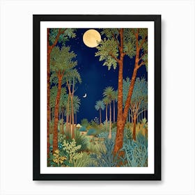 William Morris Night In The Forest 10 Art Print