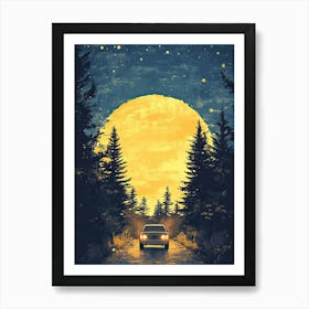 Car In The Woods Art Print