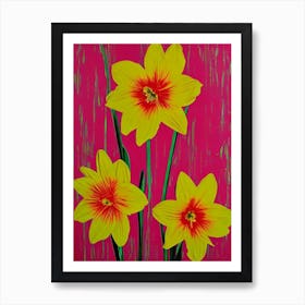 Daffodils 1 Andy Warhol Flower Affiche