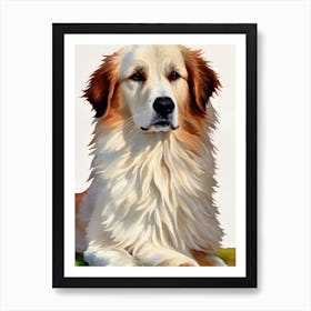 Great Pyrenees 2 Watercolour Dog Art Print