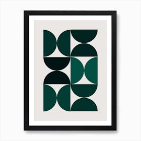 Shapes Green Art Print