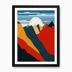 'Sunrise In The Mountains' 1 Art Print