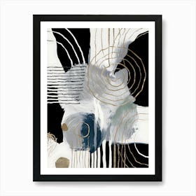 Abstract Black And White Painting 2 Art Print