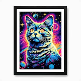 Cosmic Clawtent, Psychedelic Cats series Art Print