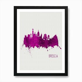 Brescia Italy City Purple Art Print