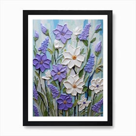 Purple And White Flowers Art Print