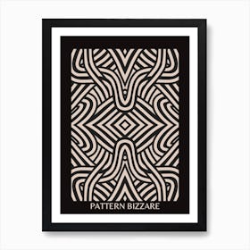 Black Pattern Bizarre 3 Art Print