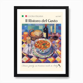 Il Ristoro Del Gusto Trattoria Italian Poster Food Kitchen Art Print