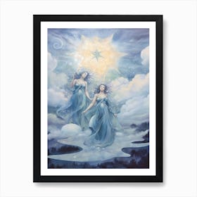 The Muses Blue Dream Painting 2 Art Print