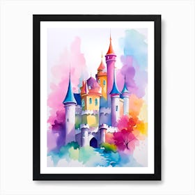 Watercolor Castle 2 Art Print