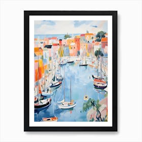 Boats In The Harbor Art Print