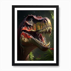 Tyrannosaurus Rex 3 Illustration Dinosaur Art Print