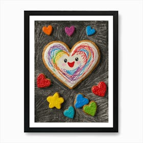 Heart Shaped Cookie 3 Art Print