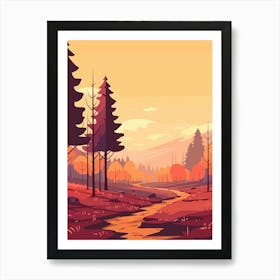 Autumn Forest Landscape Art Print