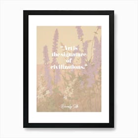 Artist Quote Beverly Sills Art Print