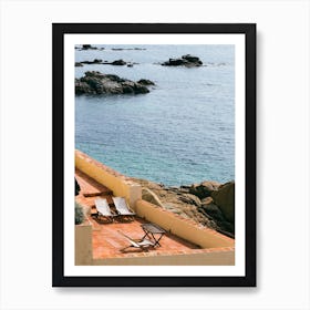 Terrace With Sea View In Costa Brava Spain Art Print