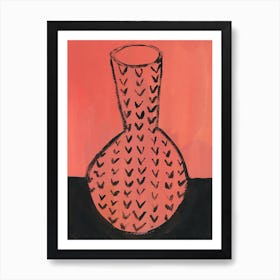 Vase With Chevron Pattern Art Print