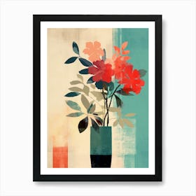 Flowers In A Vase Canvas Print Art Print