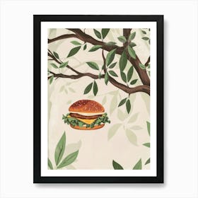 Burger In The Tree Art Print