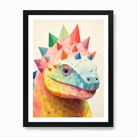 Colourful Dinosaur Ankylosaurus 4 Poster