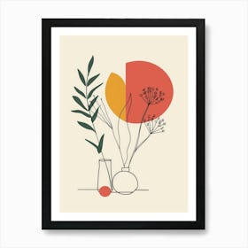 Floral Arrangement In A Vase Art Print