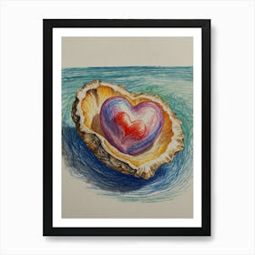 Heart In Shell 1 Art Print